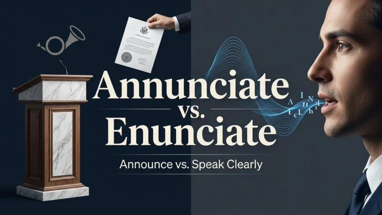 Annunciate vs. Enunciate