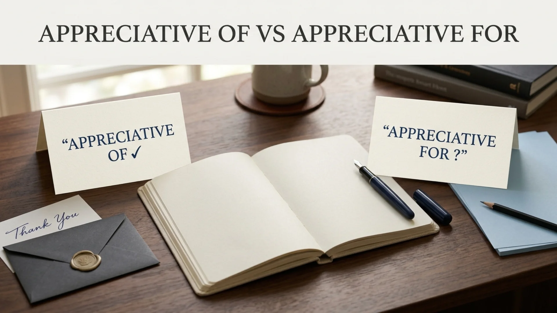 Appreciative of vs Appreciative for