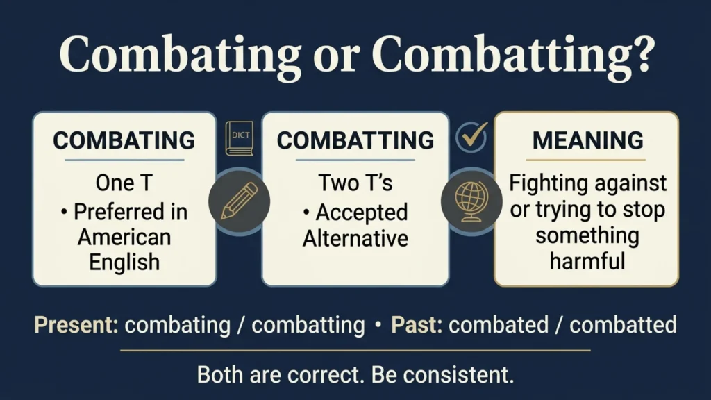 Combating vs Combatting
