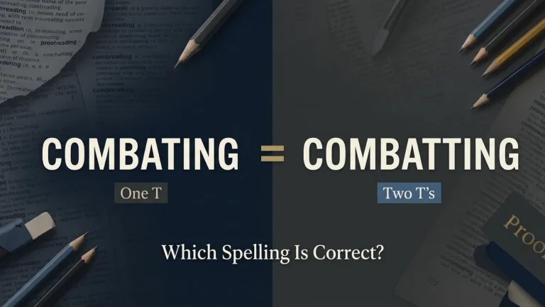 Combating vs Combatting