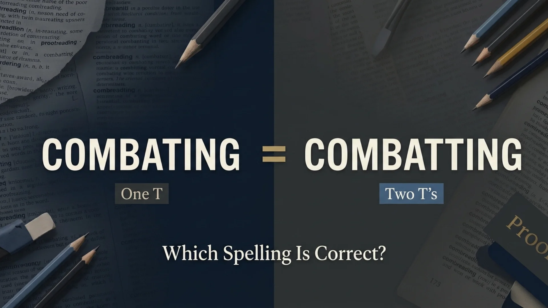Combating vs Combatting