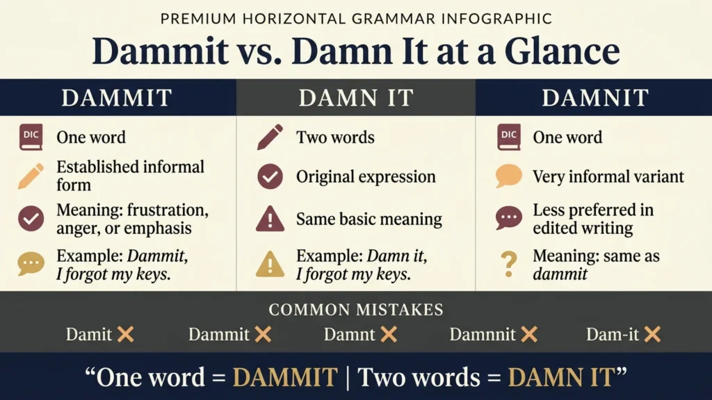 Dammit vs. Damn It