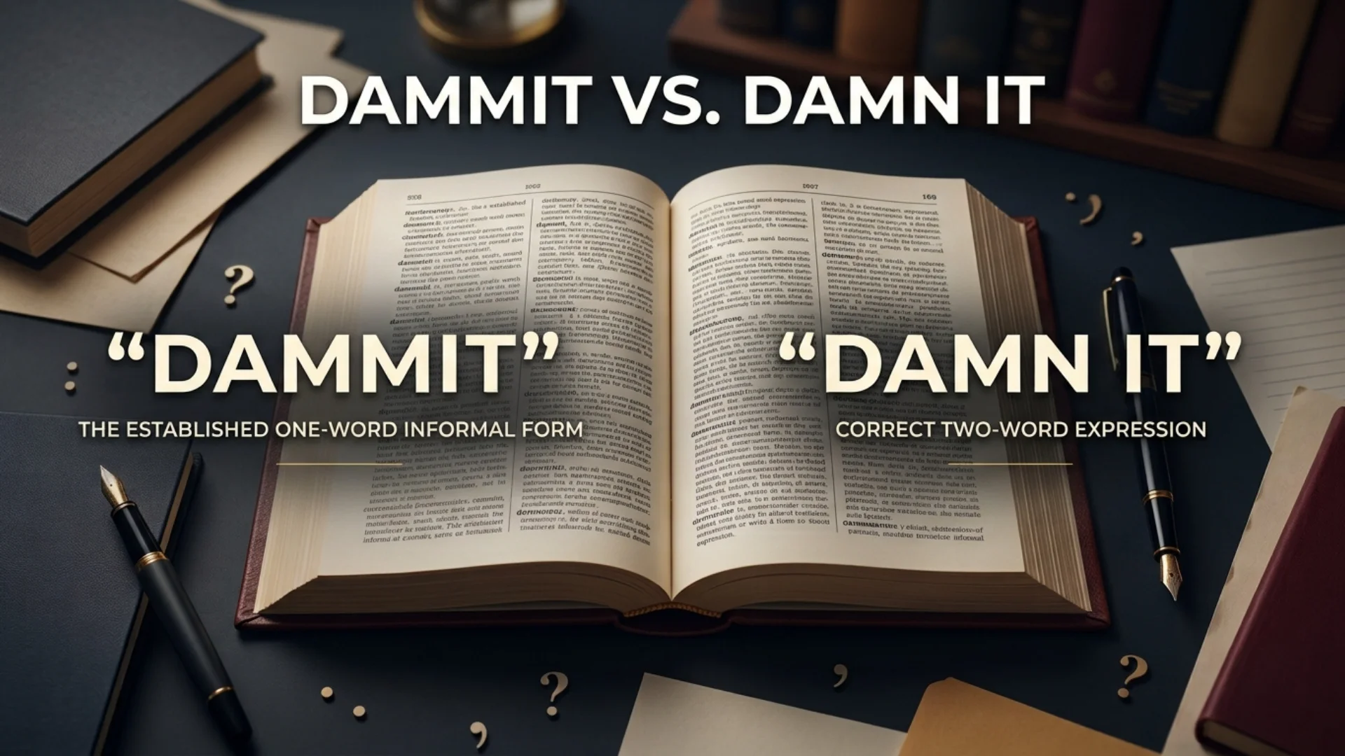 Dammit vs. Damn It