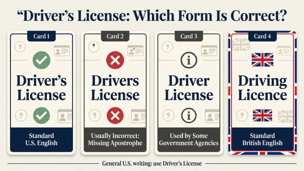 Driver’s License vs Drivers License