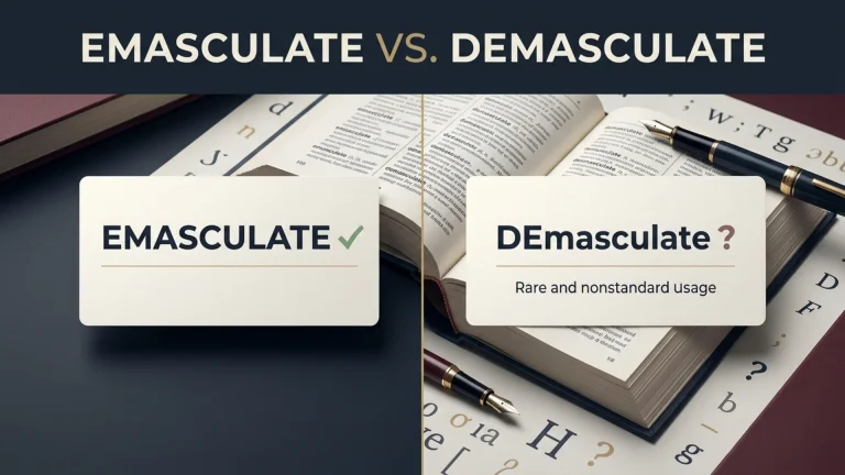 Emasculate vs. Demasculate