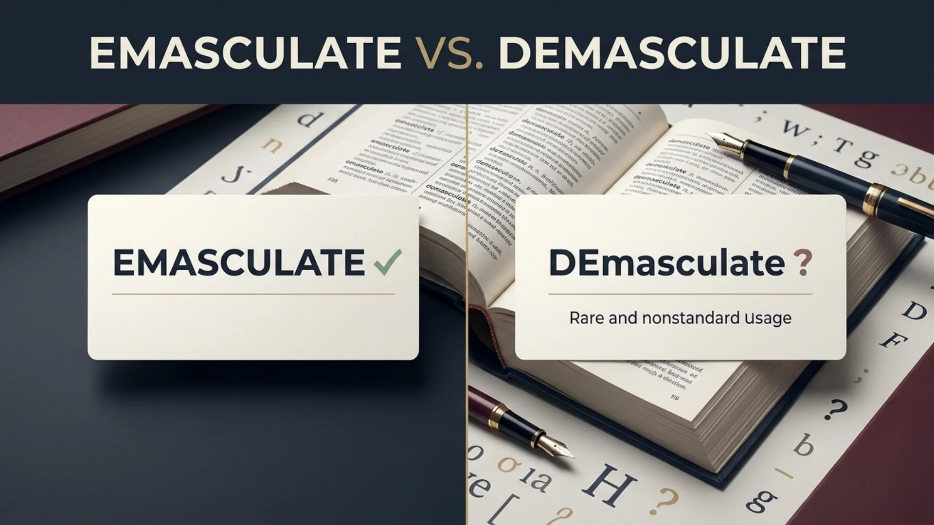Emasculate vs. Demasculate