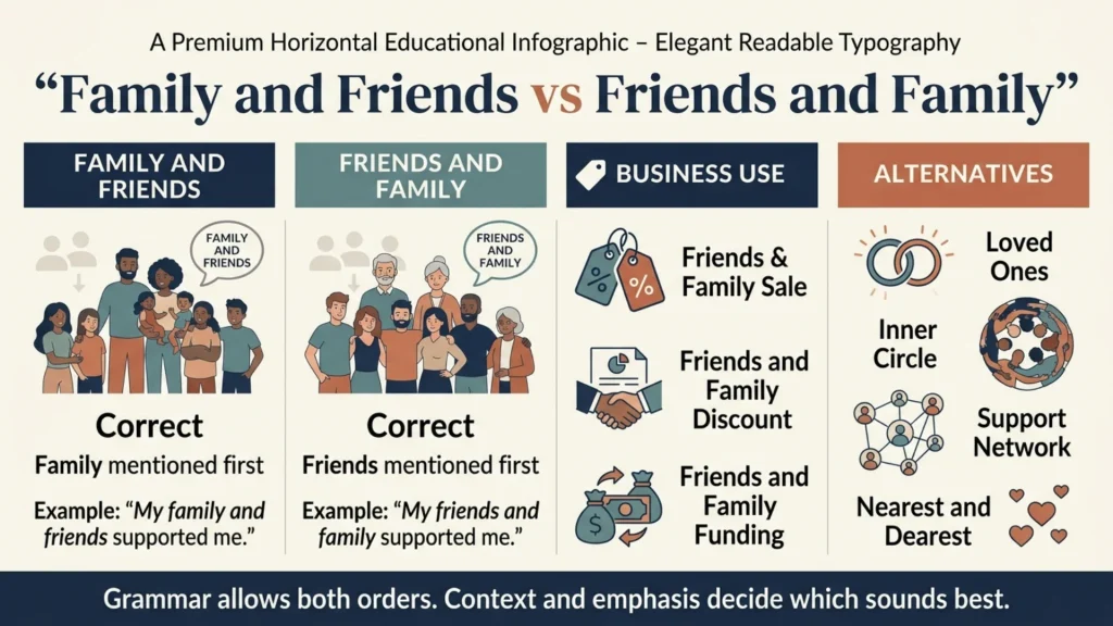 Family and Friends or Friends and Family