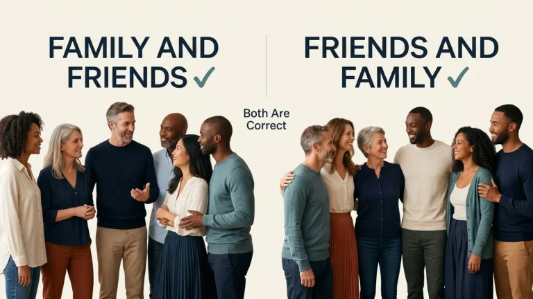 Family and Friends or Friends and Family