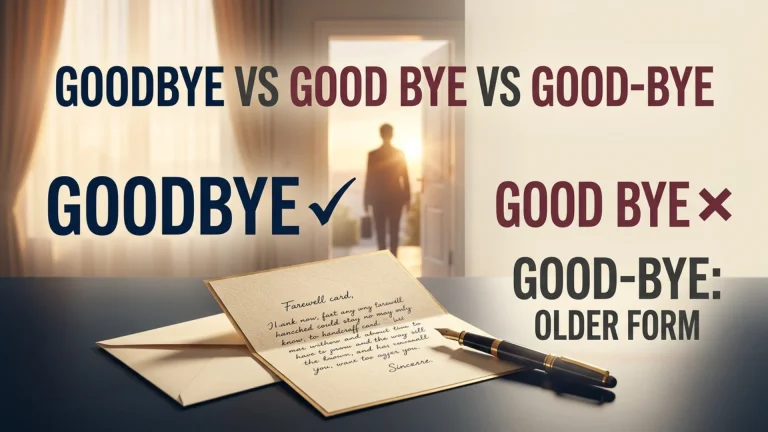 Goodbye vs Good Bye vs Good-bye