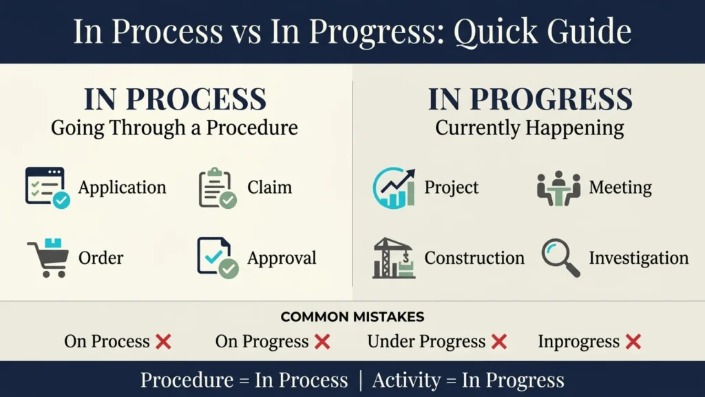 “In Process” vs “In Progress”