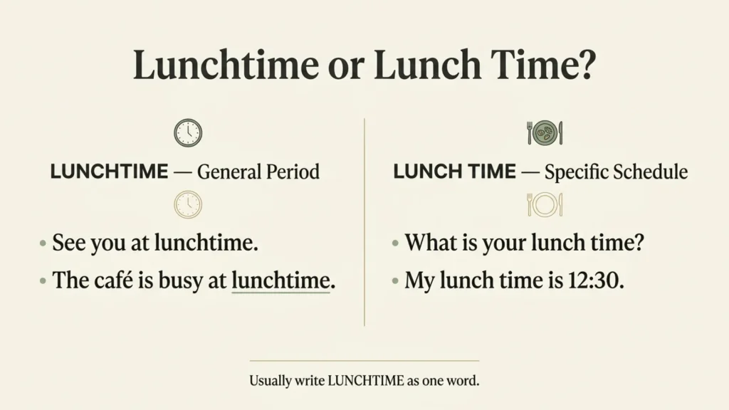 Lunchtime vs. Lunch Time