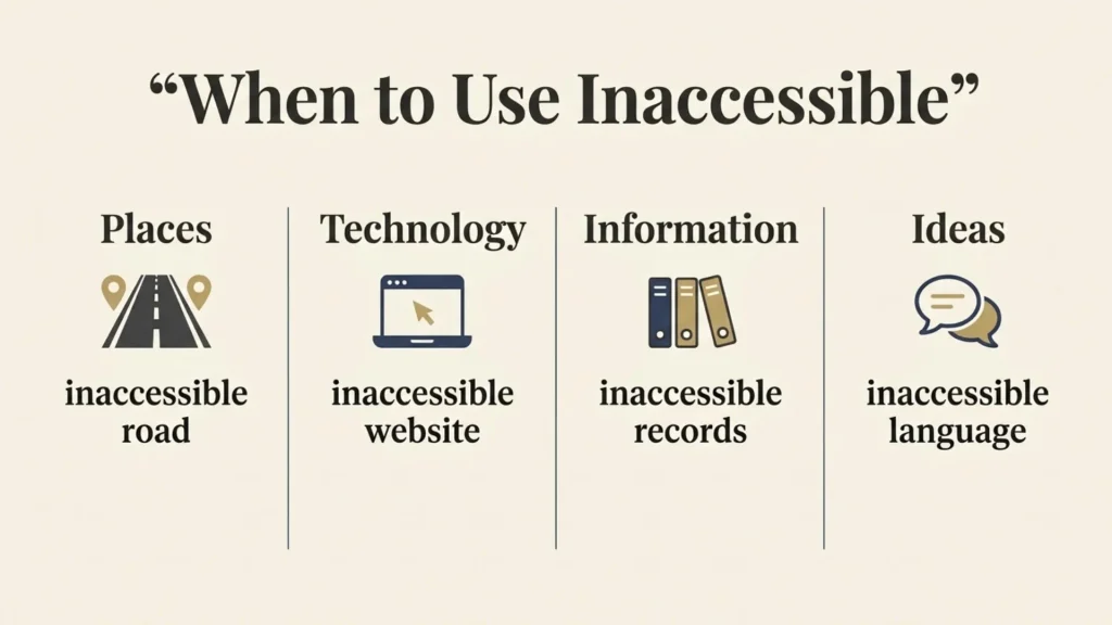Unaccessible vs Inaccessible