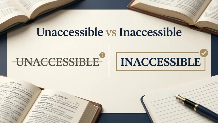 Unaccessible vs Inaccessible