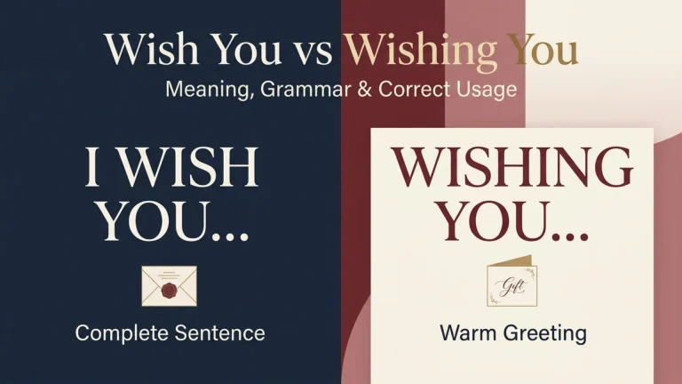 Wish You vs Wishing You