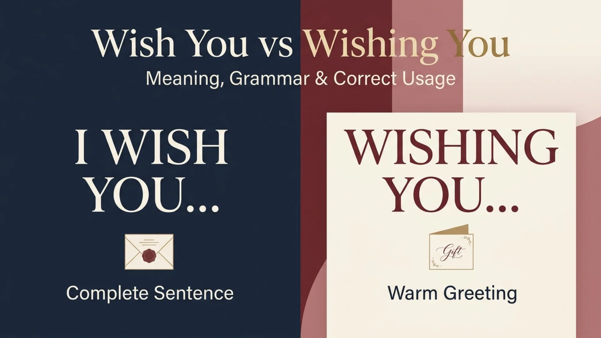 Wish You vs Wishing You
