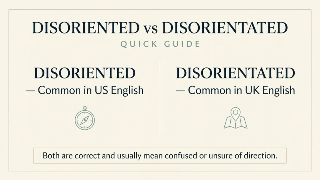 Disoriented vs Disorientated