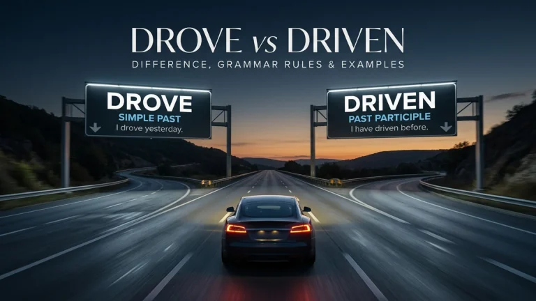 Drove vs Driven