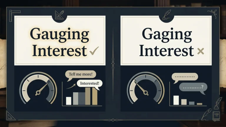 Gauging Interest vs Gaging Interest
