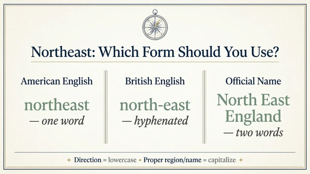 Northeast vs North-East vs North East