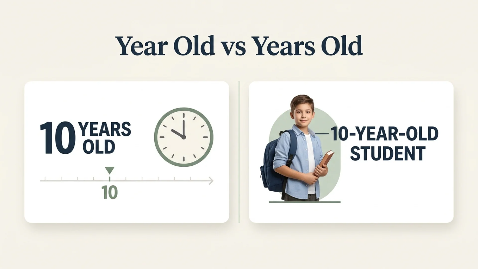 Year Old vs Years Old